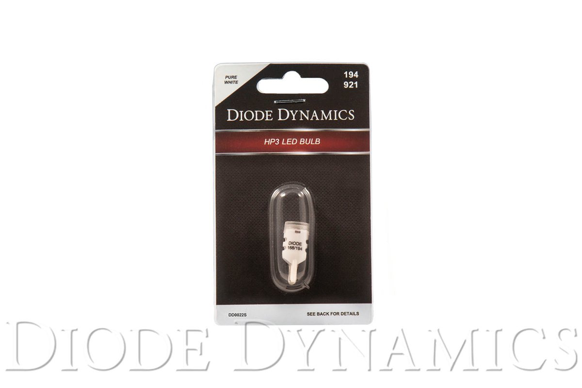 Diode Dynamics - 194 LED Bulb HP3 LED Pure White Short Single Diode Dynamics
