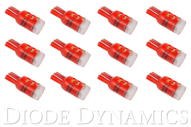 Diode Dynamics - 194 LED Bulb HP3 LED Red Set of 12 Diode Dynamics