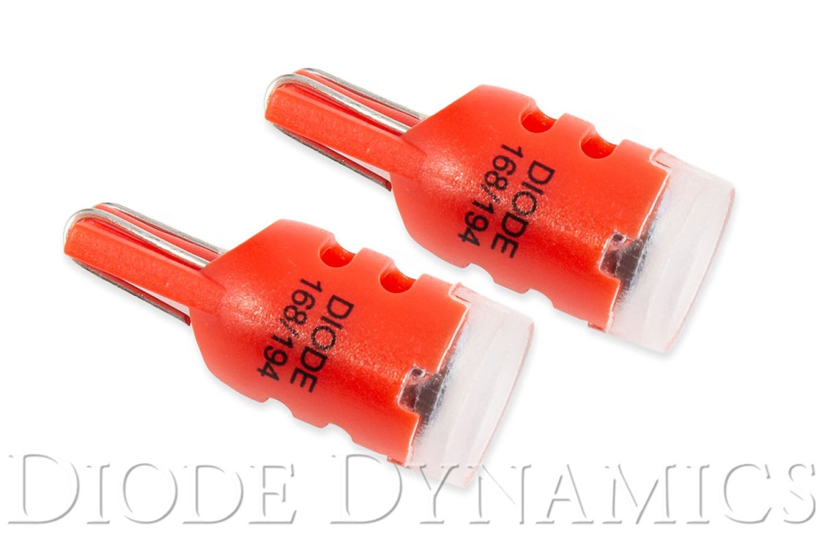 Diode Dynamics - 194 LED Bulb HP3 LED Red Short Pair Diode Dynamics