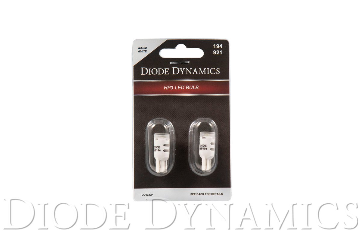 Diode Dynamics - 194 LED Bulb HP3 LED Warm White Short Pair Diode Dynamics