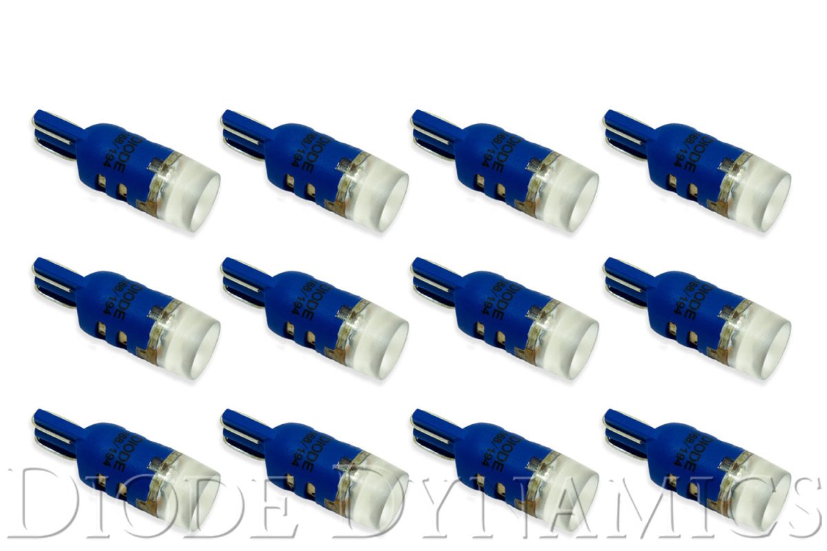 Diode Dynamics - 194 LED Bulb HP5 LED Blue Set of 12 Diode Dynamics