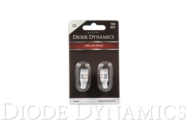 Diode Dynamics - 194 LED Bulb HP5 LED Pure White Short Pair Diode Dynamics