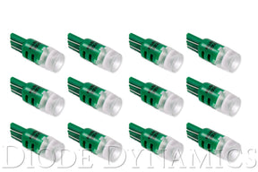 Diode Dynamics - 194 LED Bulb HPHP3 LED Green Set of 12 Diode Dynamics