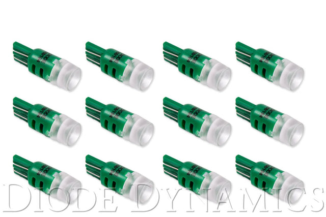 Diode Dynamics - 194 LED Bulb HPHP3 LED Green Set of 12 Diode Dynamics