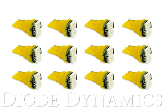 Diode Dynamics - 194 LED Bulb SMD2 LED Amber Set of 12 Diode Dynamics