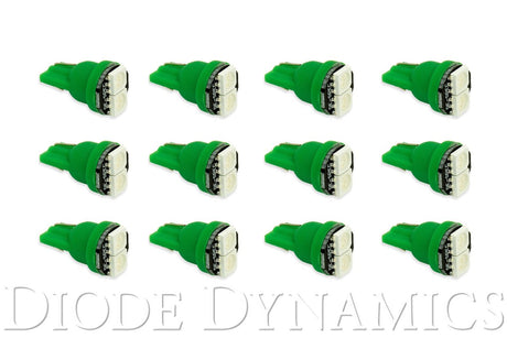 Diode Dynamics - 194 LED Bulb SMD2 LED Green Set of 12 Diode Dynamics