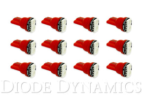 Diode Dynamics - 194 LED Bulb SMD2 LED Red Set of 12 Diode Dynamics