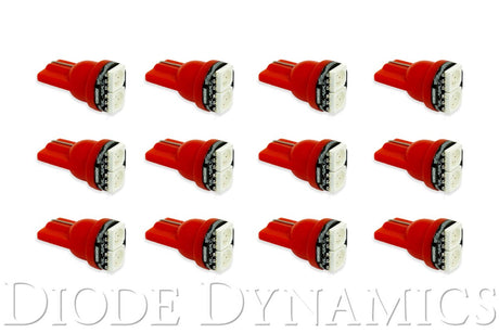 Diode Dynamics - 194 LED Bulb SMD2 LED Red Set of 12 Diode Dynamics