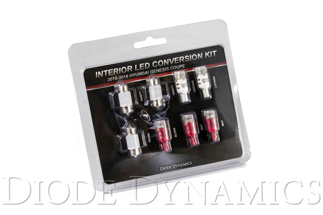 Diode Dynamics - 2010 - 2016 Hyundai Genesis Coupe Interior Kit Stage 2 Red Diode Dynamics