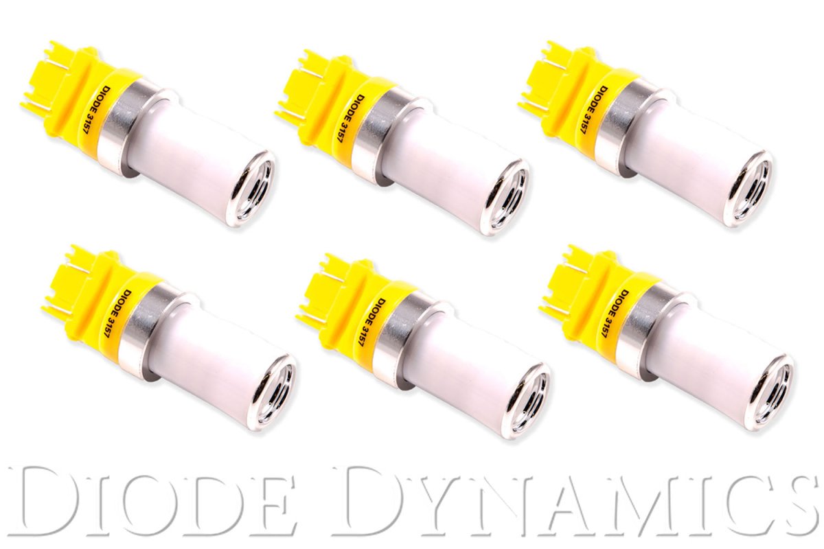 Diode Dynamics - 3157 LED Bulb HP48 LED Amber Set of 6 Diode Dynamics