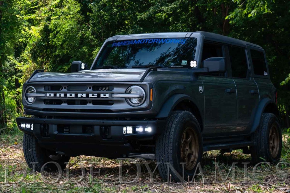 Diode Dynamics - Diode Dynamics 2021 Ford Bronco (W/Steel Bumper) Fog Light Pocket Kit - Pro - Panda Motorworks