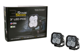 Diode Dynamics - Diode Dynamics Stage Series SS3 Ditch Light Kit for 2021+ Ford Bronco W/Amber Backlight - Panda Motorworks