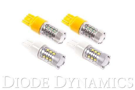 Diode Dynamics - JL Wrangler Front Turn Stage 2 (7443 LED Bulb XP80 White and Amber) Diode Dynamics
