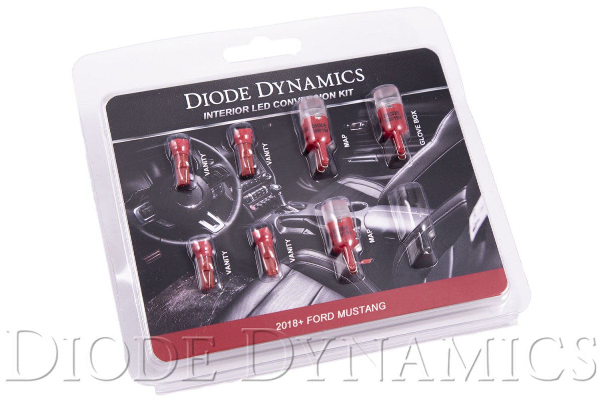 Diode Dynamics - Mustang Interior LED Light Kit 18 - 19 Mustang Stage 1 Red Diode Dynamics