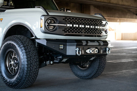 DV8 - DV8 Offroad 2021+ Ford Bronco MTO Series Front Bumper Winch Capable w/ Optional Bull Bar/Aux Light Opening