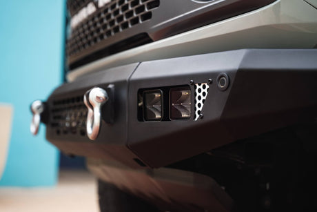 DV8 - DV8 Offroad 21+ Ford Bronco OE PLUS SERIES Bumper - Accommodates 20in Dual Row Light Bar &amp; (4) 3in Pod Light Mount
