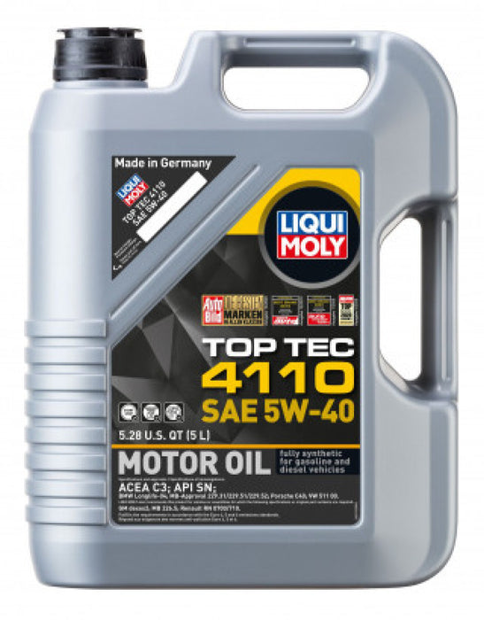 LIQUI MOLY 5L Top Tec 4110 Motor Oil 5W40 - Case of 4