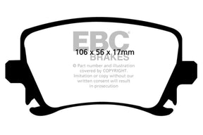EBC - EBC 06 - 13 Audi A3 2.0 Turbo (Girling rear caliper) Ultimax2 Rear Brake Pads - Panda Motorworks