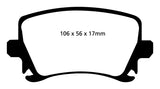 EBC - EBC 06 - 13 Audi A3 2.0 Turbo (Girling rear caliper) Ultimax2 Rear Brake Pads - Panda Motorworks