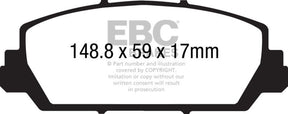 EBC - EBC 12+ Acura RDX 3.5 Ultimax2 Front Brake Pads - Panda Motorworks