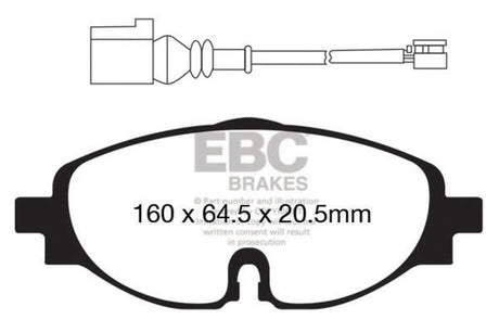 EBC - EBC 14+ Audi A3 1.8 Turbo Yellowstuff Front Brake Pads - Panda Motorworks