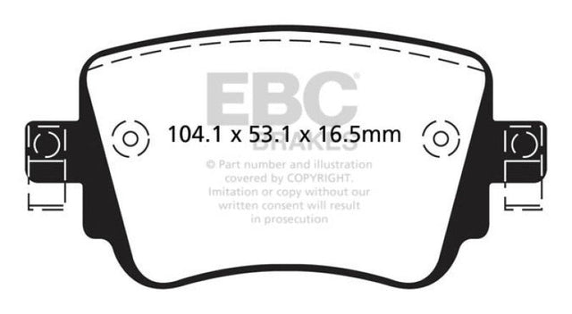 EBC - EBC 15+ Volkswagen GTi 2.0 Turbo Ultimax2 Rear Brake Pads - Panda Motorworks