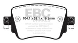 EBC - EBC 15+ Volkswagen GTi 2.0 Turbo Yellowstuff Rear Brake Pads - Panda Motorworks