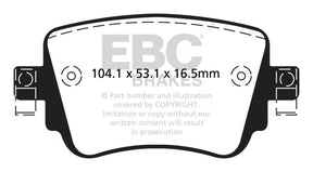 EBC - EBC 15+ Volkswagen GTi 2.0 Turbo Yellowstuff Rear Brake Pads - Panda Motorworks