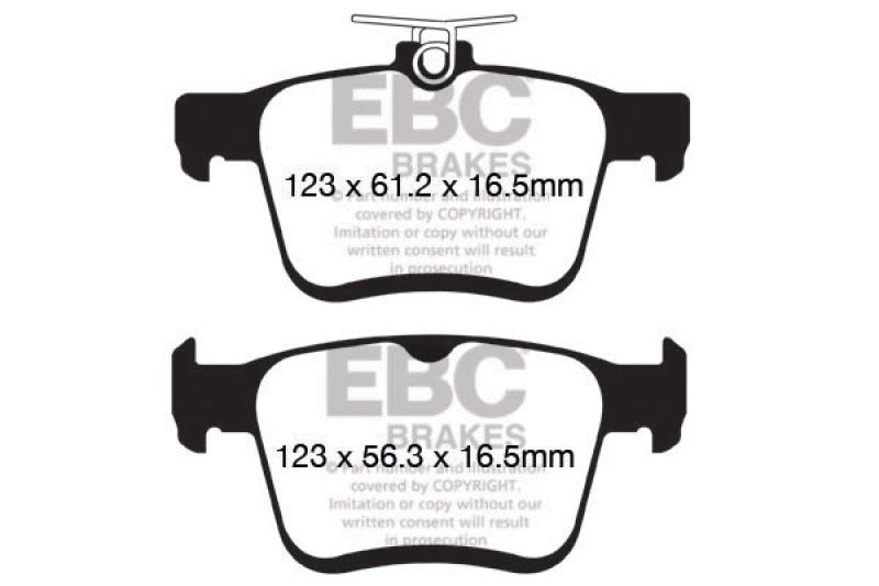 EBC - EBC 2014+ Audi A3 1.8 Turbo (w/Electronic Parking Brake) Ultimax2 Rear Brake Pads - Panda Motorworks