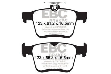 EBC - EBC 2014+ Audi A3 1.8 Turbo (w/Electronic Parking Brake) Yellowstuff Rear Brake Pads - Panda Motorworks