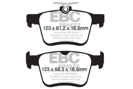 EBC - EBC 2014+ Audi A3 1.8 Turbo (w/Electronic Parking Brake) Yellowstuff Rear Brake Pads - Panda Motorworks