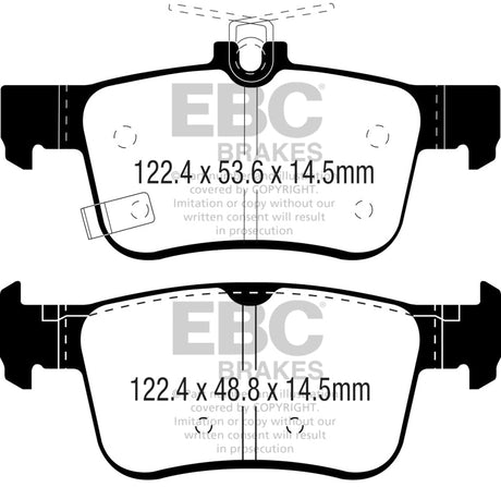 EBC - EBC 2016+ Honda Civic Coupe 1.5L Turbo Ultimax2 Rear Brake Pads - Panda Motorworks