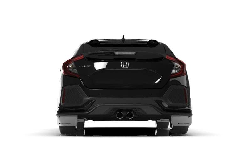 Rally Armor 17-19 Civic Sport Touring & Hatch Only UR White Mud Flap w/ Black Logo