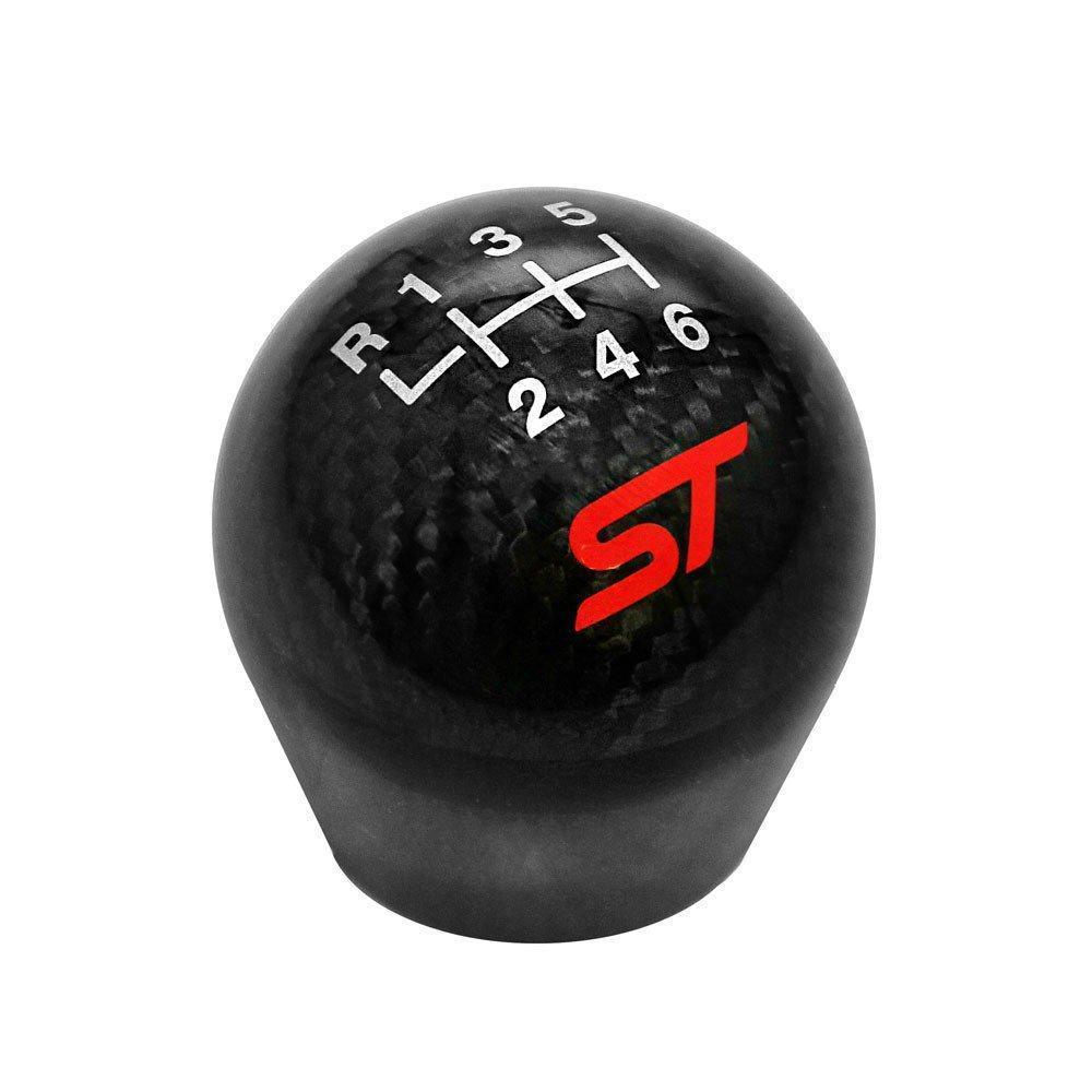 Ford Performance - Ford Performance Carbon Fiber Shift Knob With 6 - Speed Pattern/ST Logo