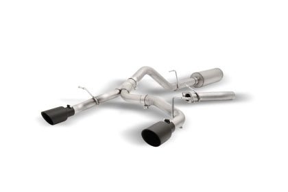 Gibson Performance - Gibson Performance 2021 Ford Bronco 4dr 2.7 Dual Split Exhaust, Black - Panda Motorworks