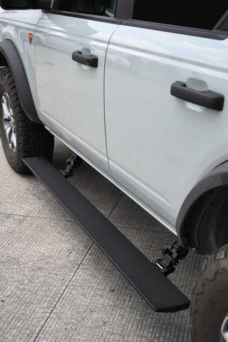 Go Rhino - Go Rhino 21 - 23 Ford Bronco 4dr E - BOARD E1 Electric Running Board Kit (No Drill) - Textured Black - Panda Motorworks