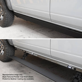 Go Rhino - Go Rhino 21 - 23 Ford Bronco E - BOARD E1 Electric Running Board Kit (No Drill) - Bedliner Coating - Panda Motorworks