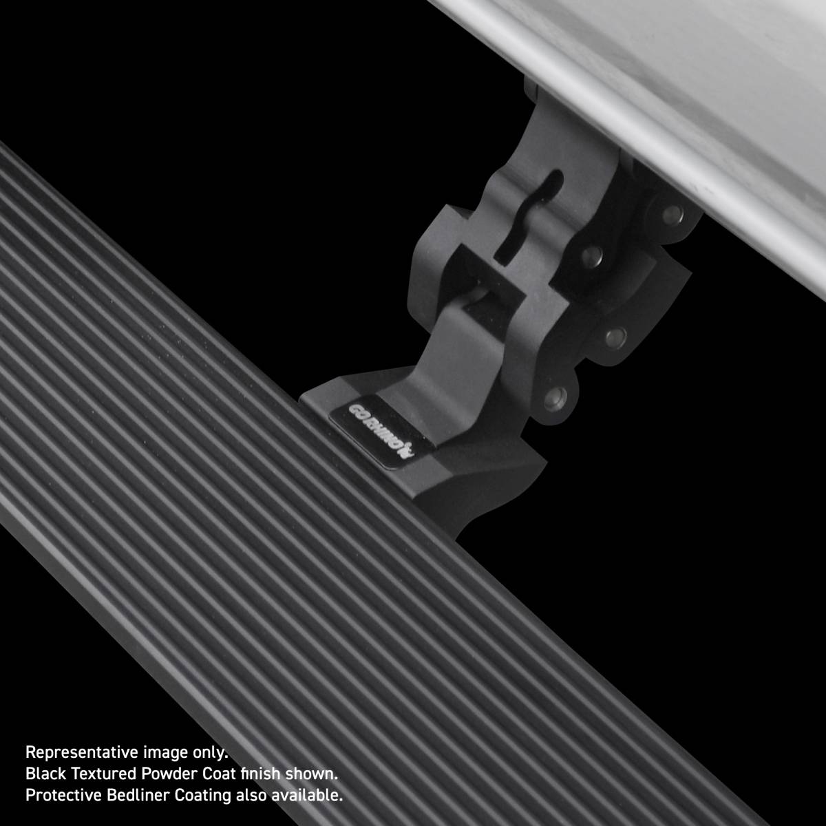 Go Rhino - Go Rhino 21 - 23 Ford Bronco E - BOARD E1 Electric Running Board Kit (No Drill) - Bedliner Coating - Panda Motorworks