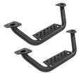 Go Rhino - Go Rhino Dominator Extreme D6 Add On SideSteps - Tex Blk - 4in Drop Down Steps (Pair) - Panda Motorworks
