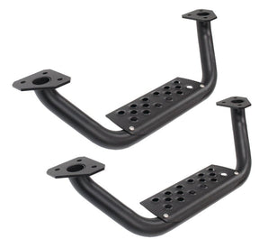 Go Rhino - Go Rhino Dominator Extreme D6 Add On SideSteps - Tex Blk - 4in Drop Down Steps (Pair) - Panda Motorworks