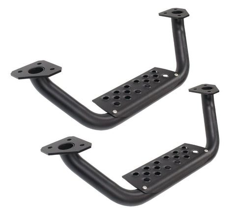 Go Rhino - Go Rhino Dominator Extreme D6 Add On SideSteps - Tex Blk - 4in Drop Down Steps (Pair) - Panda Motorworks