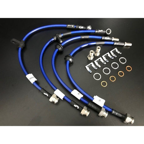Goodridge - Goodridge 2016+ Ford Focus RS MK3 Phantom Stainless Steel Brake Lines - Electric Blue (Front & Rear)