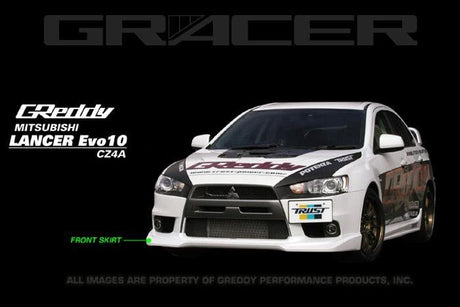 GReddy 08+ Mitsubishi Evolution X Urethane Front Lip Spoiler **Must Ask/Call to Order** - Panda Motorworks - 1