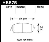 Hawk Performance - Hawk 14 - 17 Acura RDX/RLX HPS Street Front Brake Pads
