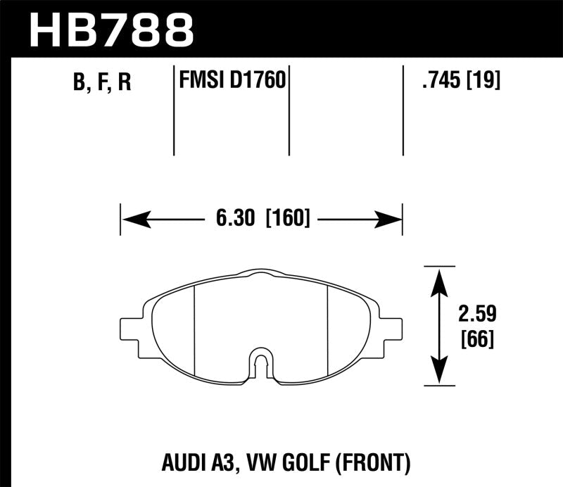 Hawk Performance - Hawk 15 - 17 VW Golf / Audi A3/A3 Quattro HPS Street Front Brake Pads