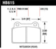 Hawk EVO X Performance Ceramic Street Rear Brake Pads - Panda Motorworks - 1