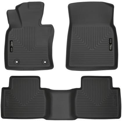 Husky Liners - Husky Liners 2018 Toyota Camry Weatherbeater Black Front & 2nd Row Floor Liners