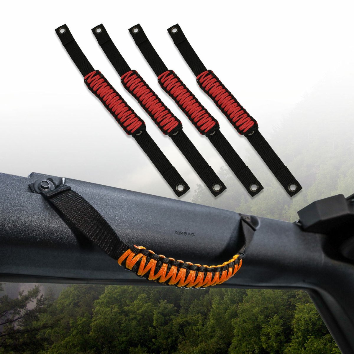 IAG Performance - IAG Paracord Grab Handle for 2021+ Ford Bronco Two & Four Door - Panda Motorworks