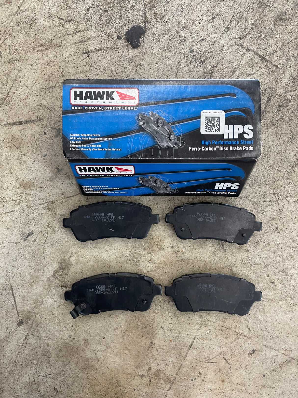 *USED*Hawk 11 Ford Fiesta S/SE/SL HPS Front Street Brake Pads