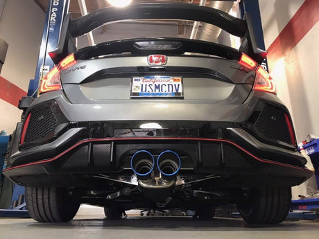 Injen - Injen 17 - 19 Honda Civic Type - R 3in SS Cat - Back Exhaust w/ Dual Burnt Titanium Tips - Panda Motorworks